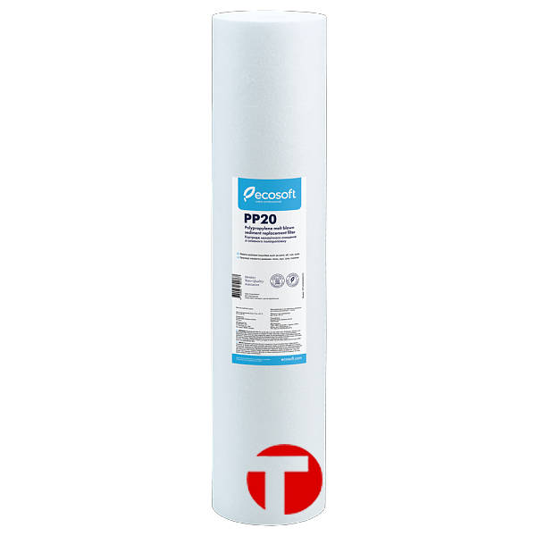 Картридж Ecosoft 4,5х20- 20мкм, из вспененного полипропилена.  