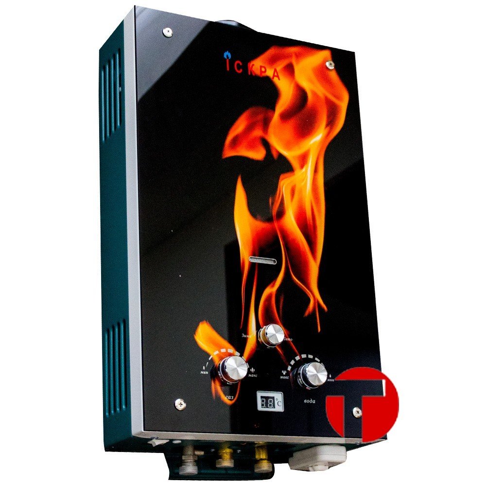 Колонка газовая Искра JSD 10L LCD огонь