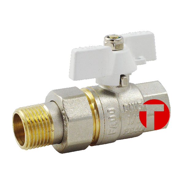 Кран-американка FADO NEW PN40 25 1 НВ с Белой ручкой