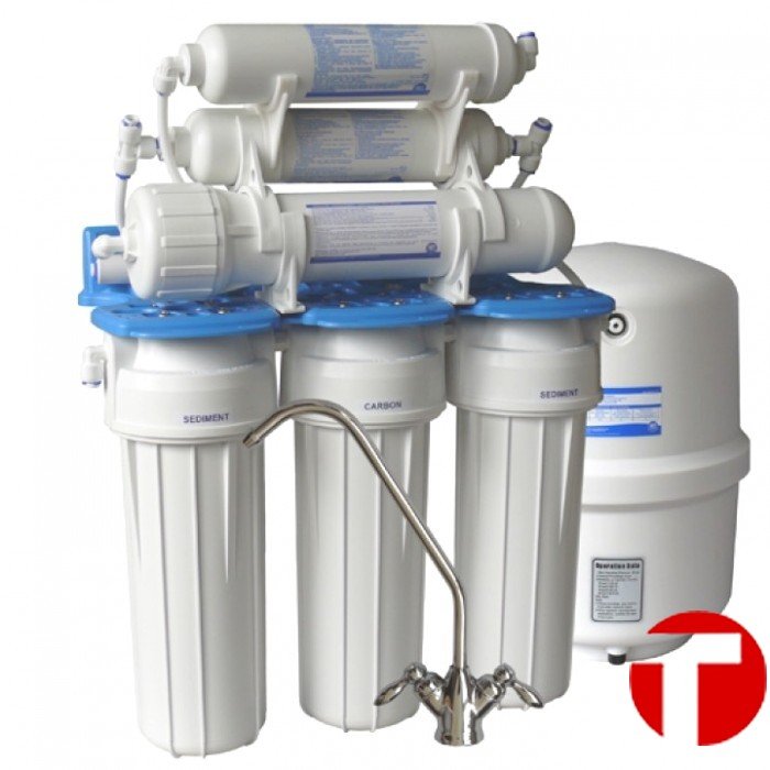 Обратный осмос Aquafilter FRO5-N с резервуаром без этикеток.