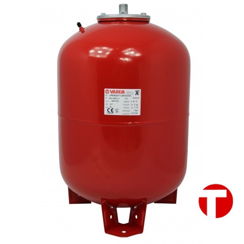 Расширительный бак Varem Extravarem LR 100L для систем отопления круглый. Италия.