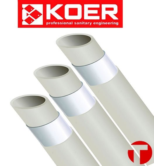 Труба Koer PPR PN20 алюминий d40